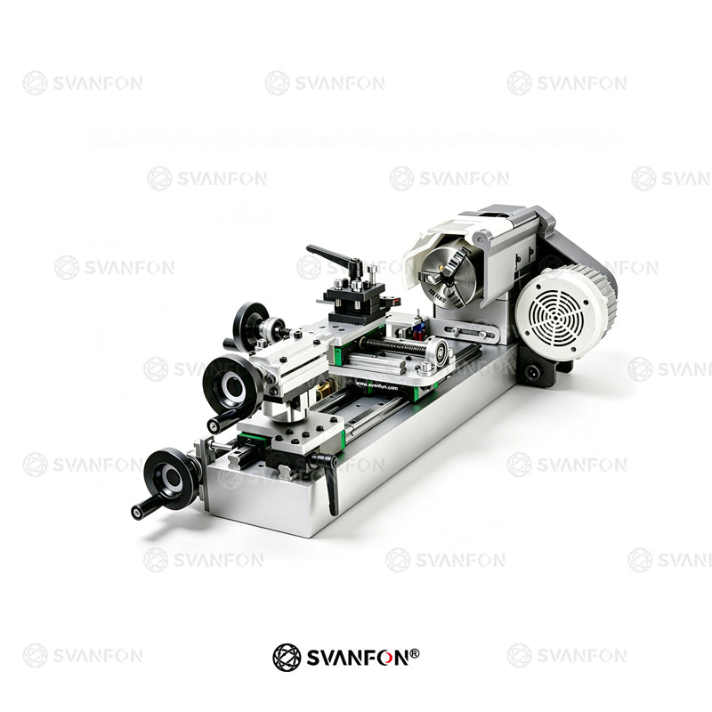 SVANFON S90 Benchtop Hobby Mini Metal Lathe | Precision Turning Machine for Home Garage DIY Workshop