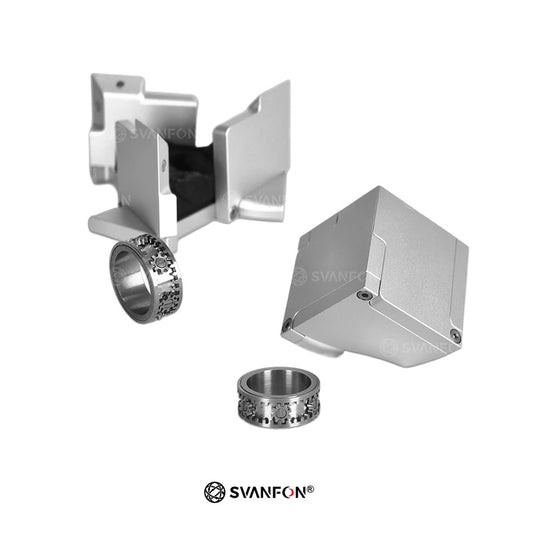 Aluminum Rotating Kinetic Ring Box & Titanium Gear Mechanical Ring