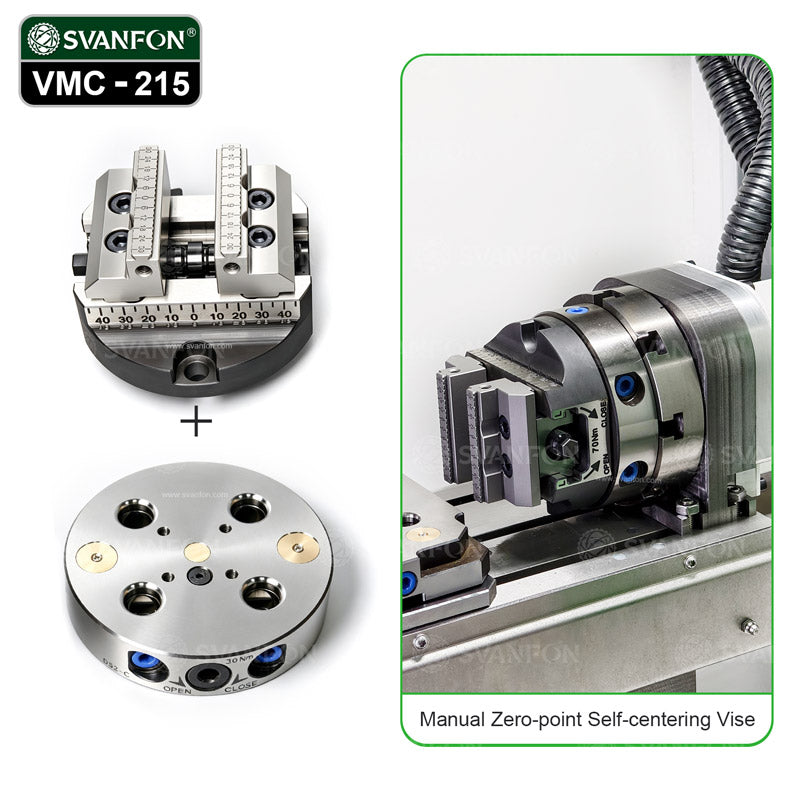 CNC Zero Point Workholding Vise & Chuck Set | 3-Axis & 4-Axis Quick Change Base