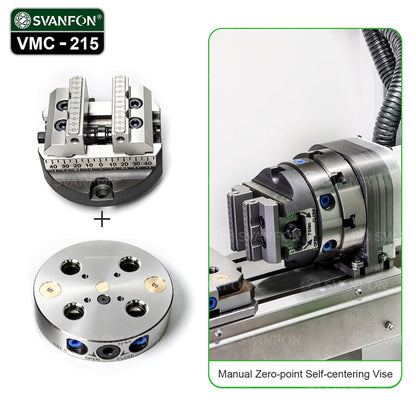 CNC Zero Point Workholding Vise & Chuck Set | 3-Axis & 4-Axis Quick Change Base