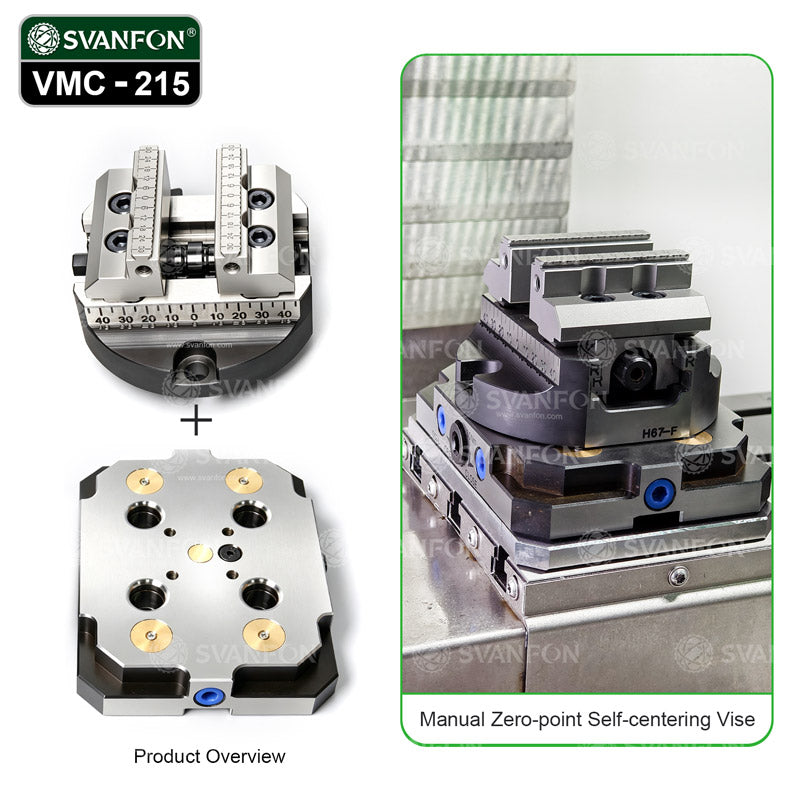 CNC Zero Point Workholding Vise & Chuck Set | 3-Axis & 4-Axis Quick Change Base