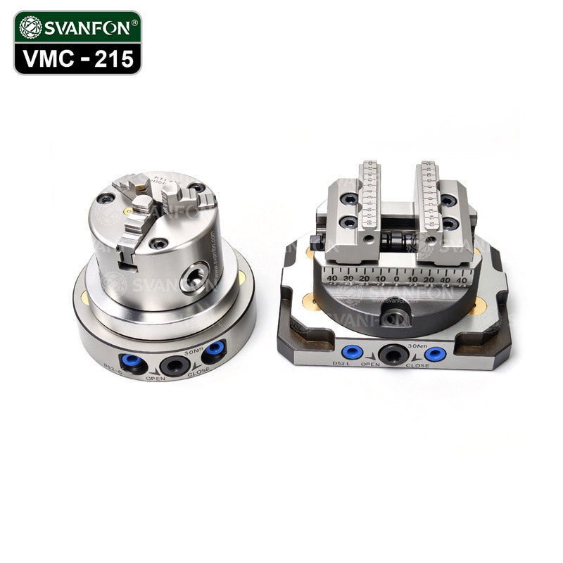 CNC Zero Point Workholding Vise & Chuck Set | 3-Axis & 4-Axis Quick Change Base