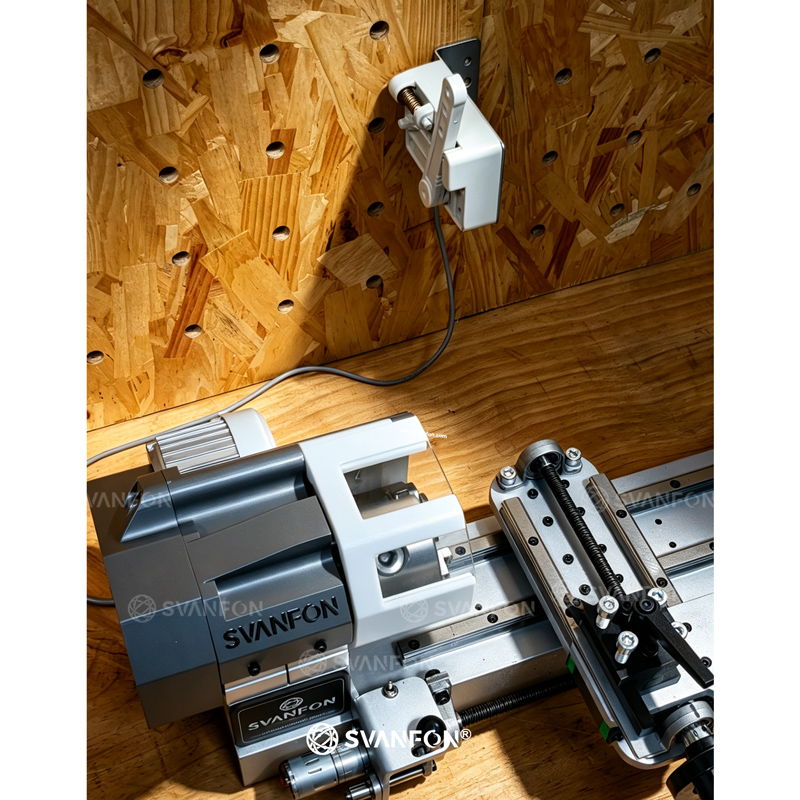 SVANFON S90 Benchtop Hobby Mini Metal Lathe | Precision Turning Machine for Home Garage DIY Workshop
