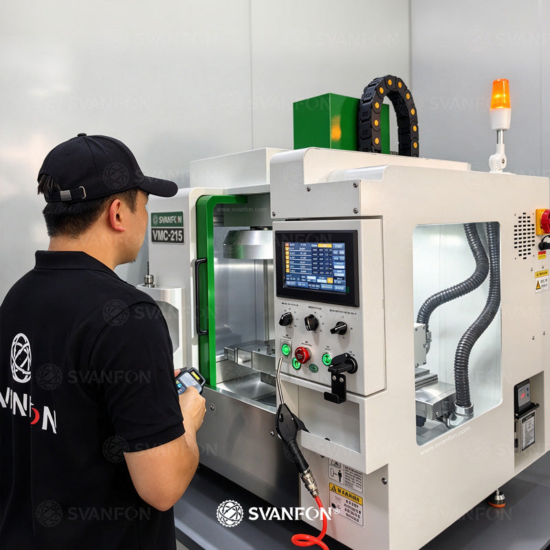 VMC215 Small 3-Axis/4-Axis Benchtop CNC Vertical Machining Center | Desktop CNC Mill & Engraving Machine | Mini Precision Equipment
