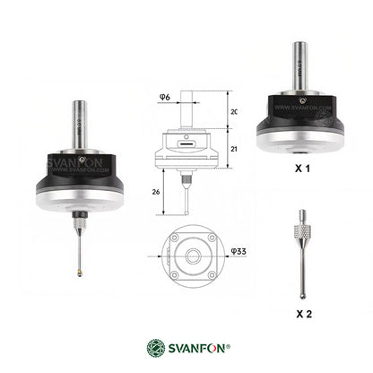 3D Touch Probe for SVANFON VMC215 | CNC Edge Finder & Automatic Centering Probe