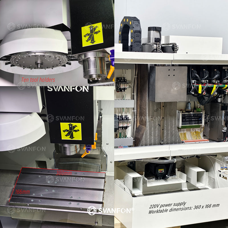 VMC215 Small 3-Axis/4-Axis Benchtop CNC Vertical Machining Center