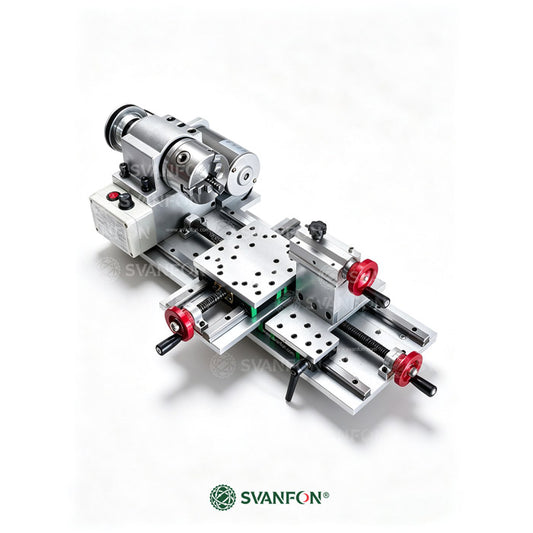 Small Manual Lathe, Benchtop Hobby Turning Machine for Home Workshop Metal Turning & Model Making