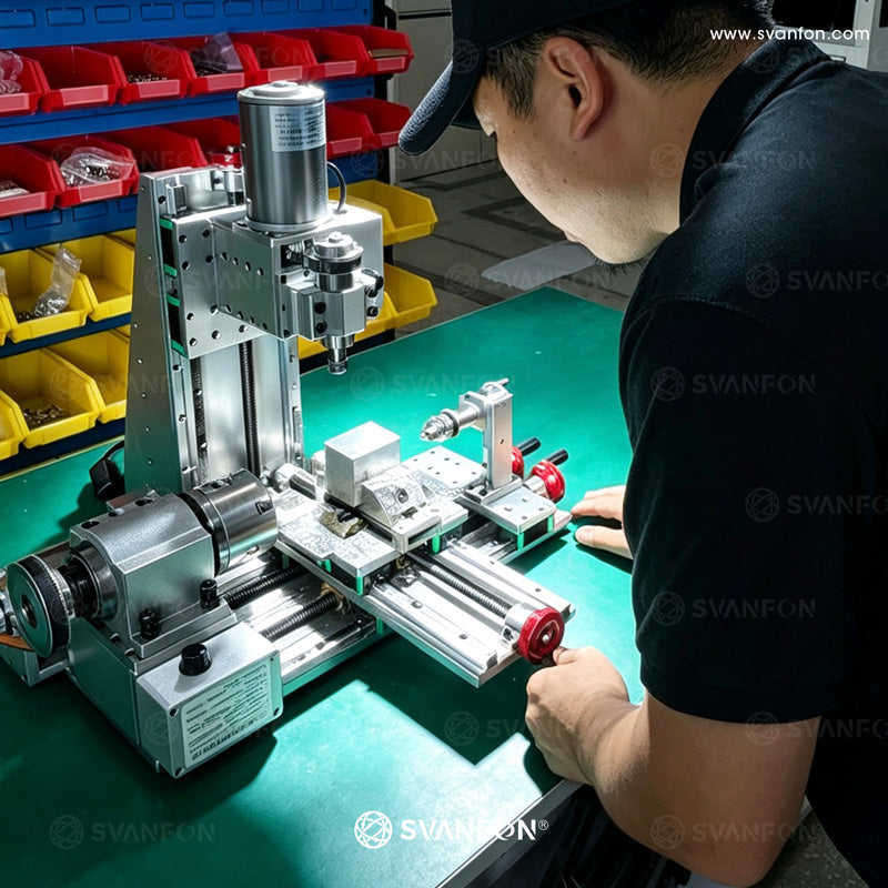 Mini macchina combinata tornio-fresa-trapano – Centro di lavorazione dei metalli 3 in 1